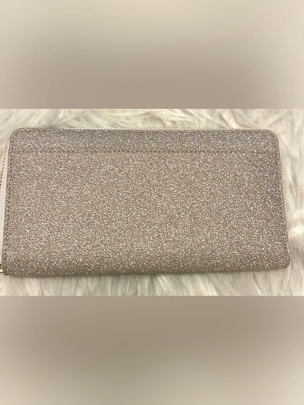 kate spade Rose Fold Glitter Burgess court Zip-Around Wallet - Storybook lining